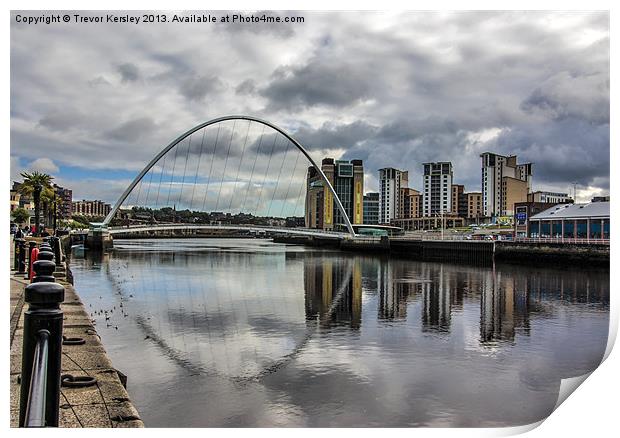 Gateshead Skyline Print by Trevor Kersley RIP