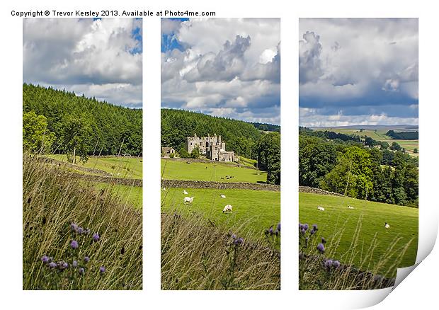 Barden Tower Triptych Print by Trevor Kersley RIP
