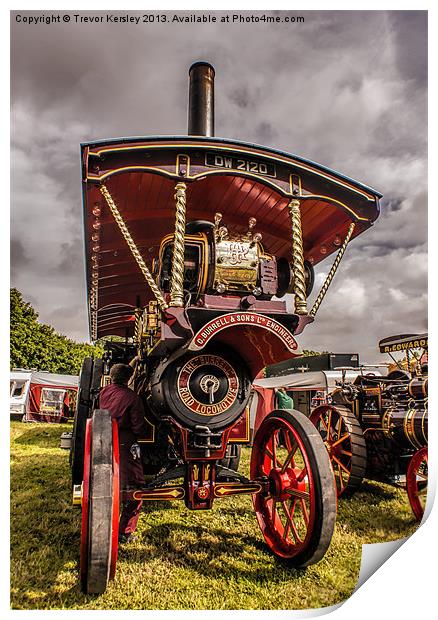 The Burrell Road Locomotive Print by Trevor Kersley RIP