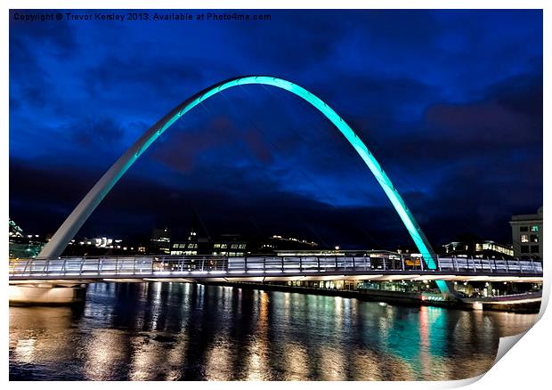 Night at the Bridge Print by Trevor Kersley RIP