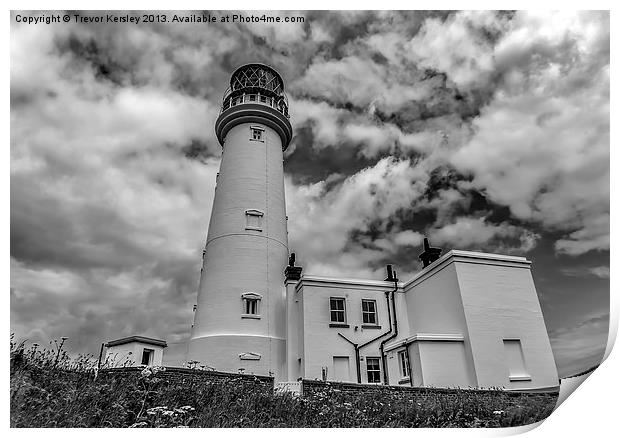 Flamborough Head Lighthouse Print by Trevor Kersley RIP