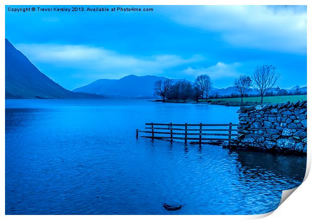Early Morning at Buttermere Print by Trevor Kersley RIP