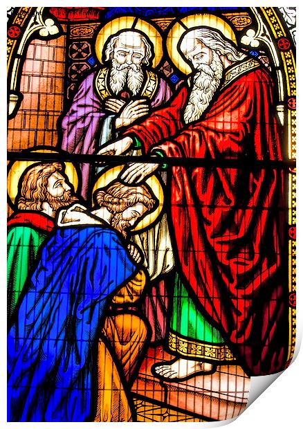 Stained Glass Panel Print by Trevor Kersley RIP