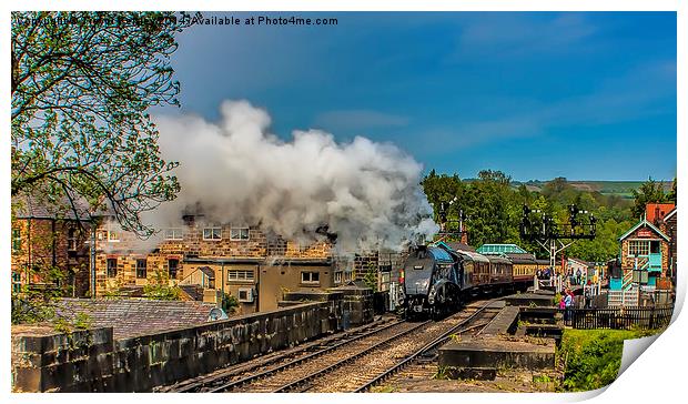 Leaving Grosmont Station Print by Trevor Kersley RIP