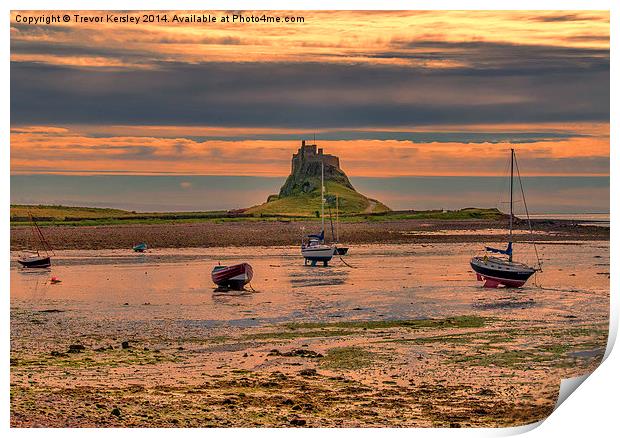 Across The Bay Print by Trevor Kersley RIP