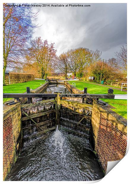 The Lock  Ripon Canal Print by Trevor Kersley RIP