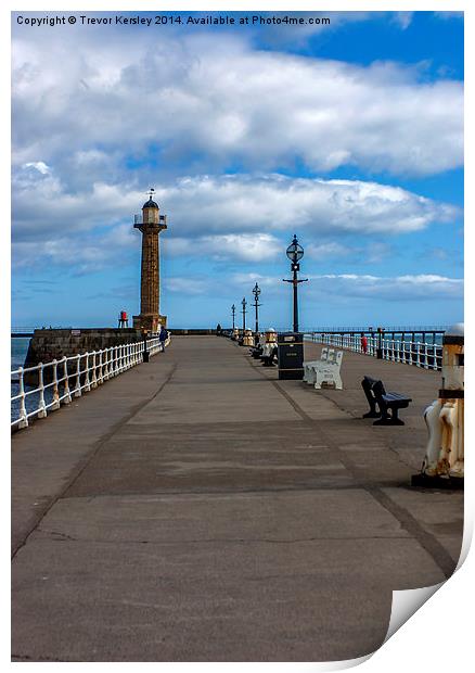 Whitby Harbour  Print by Trevor Kersley RIP