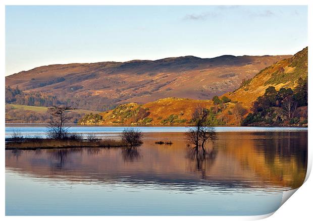 Calm Day on Ullswater Print by Trevor Kersley RIP