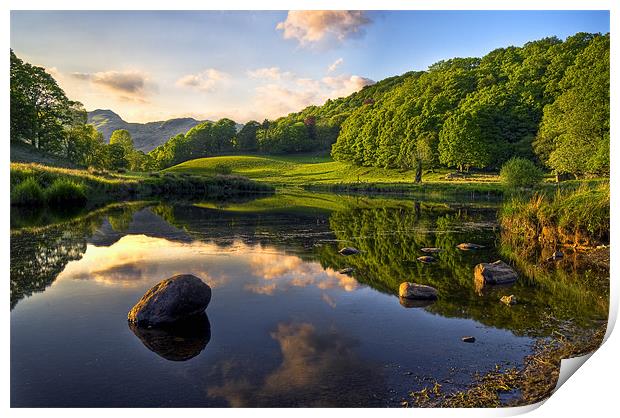 Golden Hour At Elterwater Print by Jason Connolly