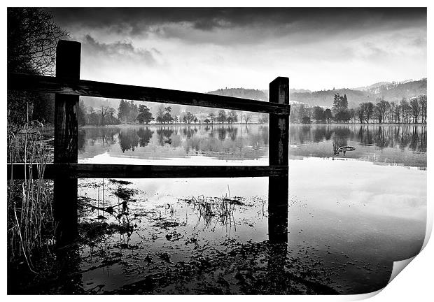 Moody Coniston Print by Jason Connolly