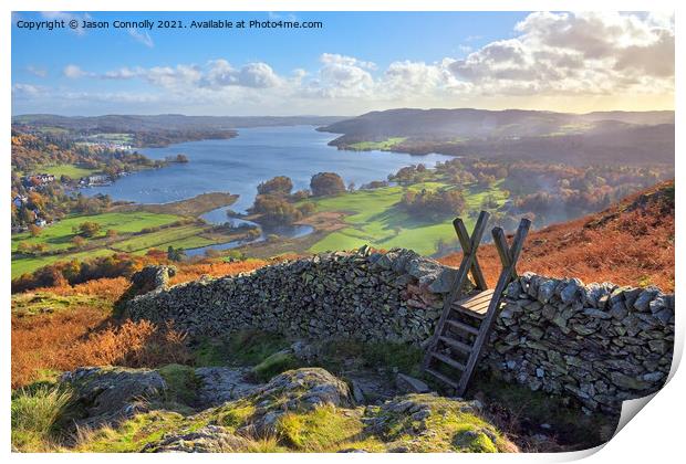 Loughrigg Stile, Windermere. Print by Jason Connolly