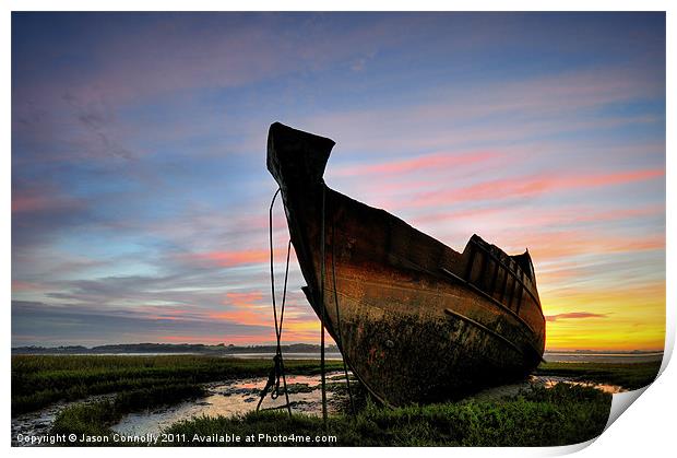 Sunrise At Fleetwood marsh Print by Jason Connolly