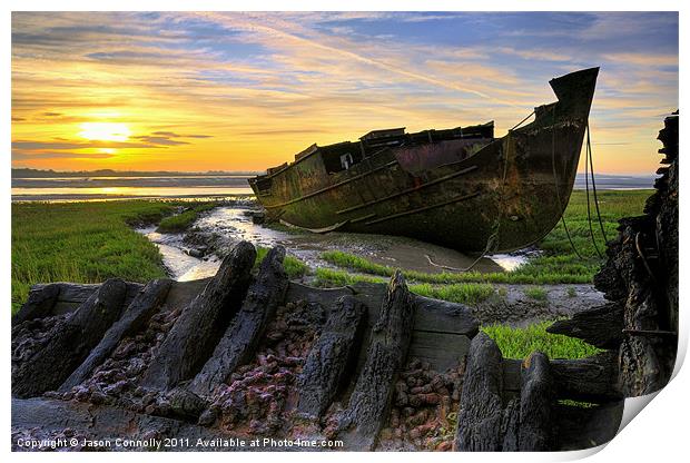 The Fleetwood Marsh Wreck Print by Jason Connolly