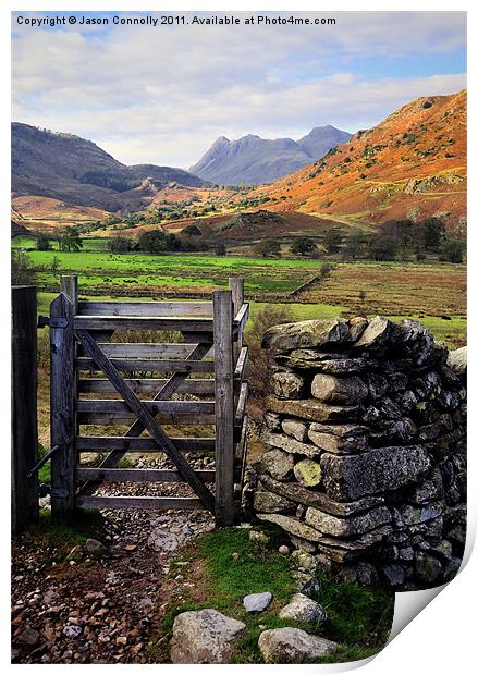 Gateway To The Langdales Print by Jason Connolly