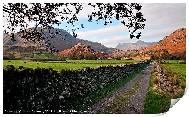 The Road To The Langdales Print by Jason Connolly