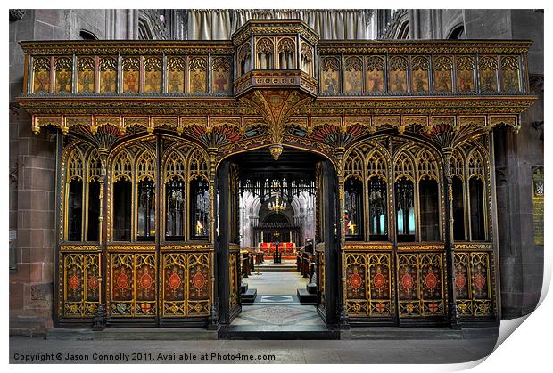 The Rood Screen, Manchester Cathedral Print by Jason Connolly