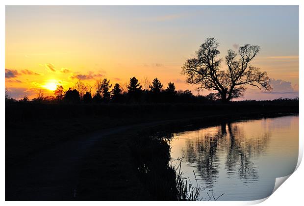 Sunset, Lancaster Canal Print by Jason Connolly