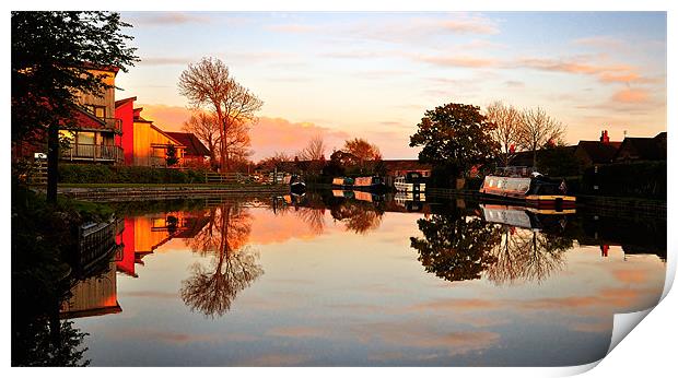 Sunset Along The canal Print by Jason Connolly