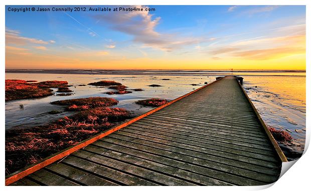The Jetty, Lytham Sands Print by Jason Connolly
