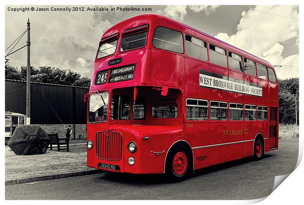 Midland Red Bus Print by Jason Connolly