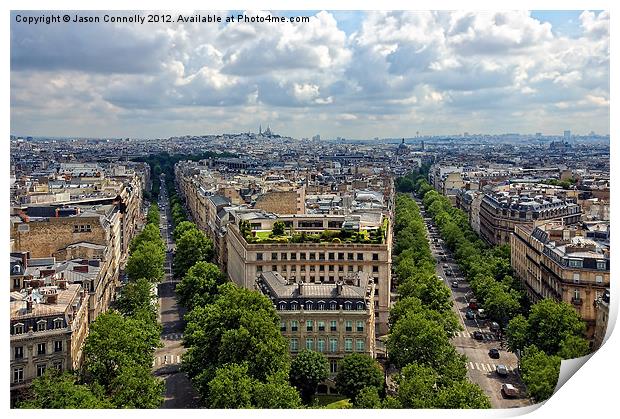 Views Of Paris Print by Jason Connolly