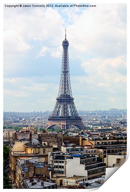 Eiffel Tower, Paris Print by Jason Connolly