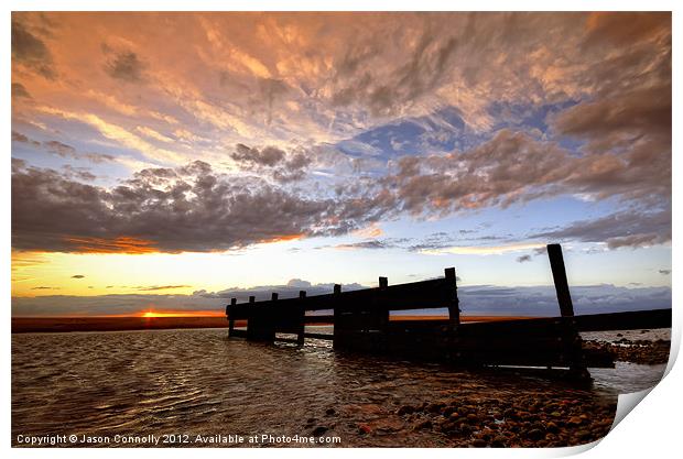 Fylde Coast Sunset Print by Jason Connolly