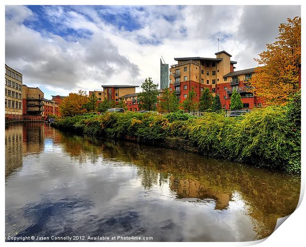 Rochdale Canal Reflections Print by Jason Connolly