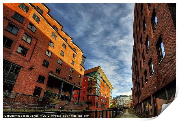 Canal Buildings, manchester Print by Jason Connolly