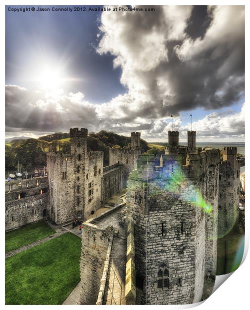 Caernarfon Castle, Wales Print by Jason Connolly