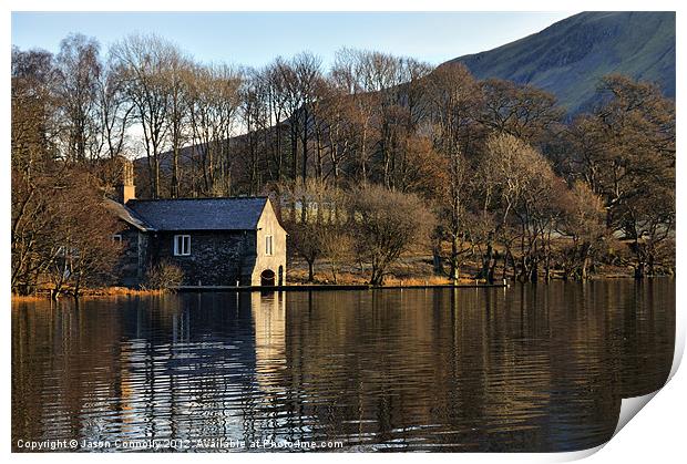 Ullswater Boathouse Print by Jason Connolly