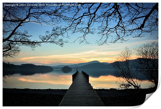 Coniston Dusk Print by Jason Connolly