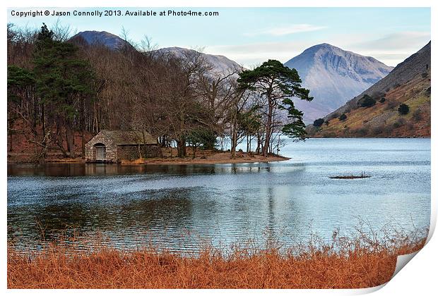 Wastwater Boathouse Print by Jason Connolly