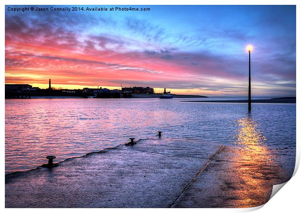 Fleetwood Ferry Sunset Print by Jason Connolly