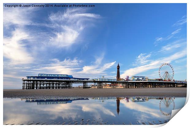 Blackpool Reflections Print by Jason Connolly