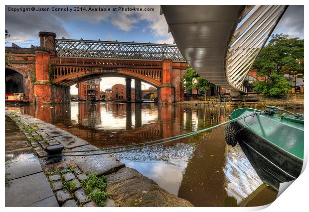  Castlefield Reflections Print by Jason Connolly