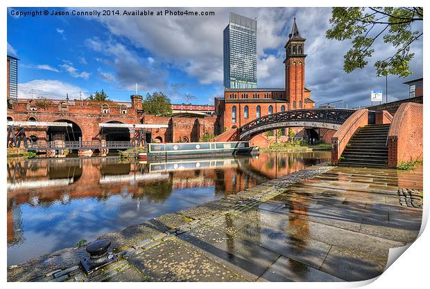 Castlefield Reflections Print by Jason Connolly