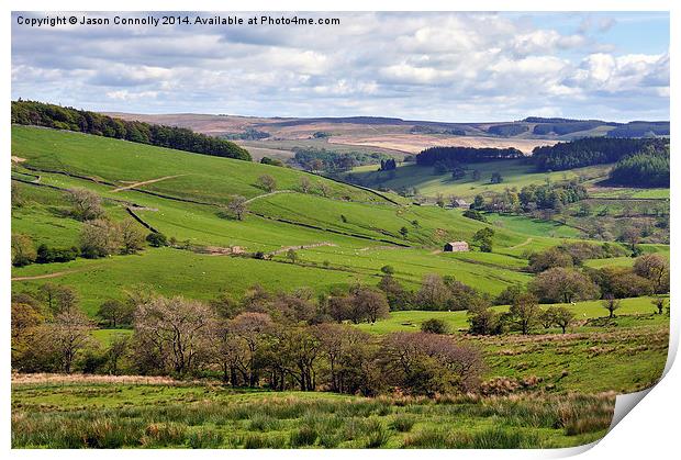  Lancashire Bowland Views Print by Jason Connolly