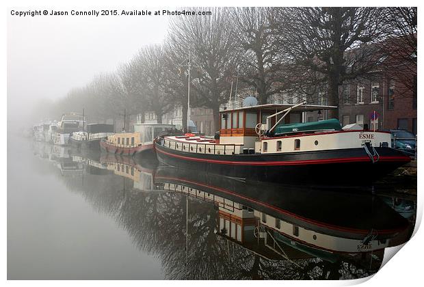  Misty Bruges Print by Jason Connolly