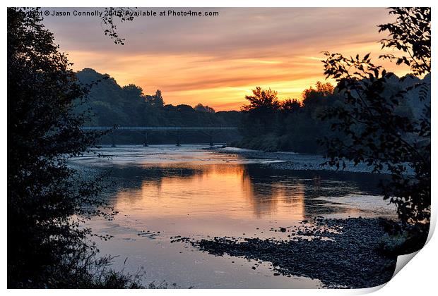  River Ribble Sunrise Print by Jason Connolly