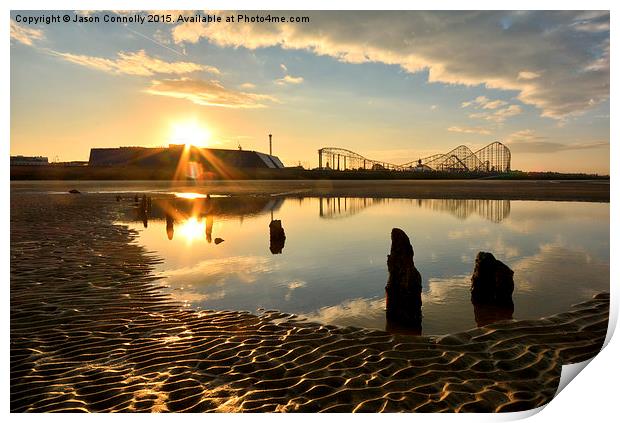  Blackpool Sunrise Print by Jason Connolly