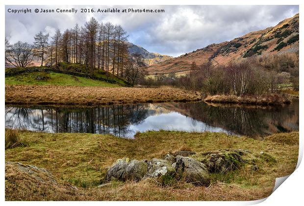 Little Langdale Reflections Print by Jason Connolly