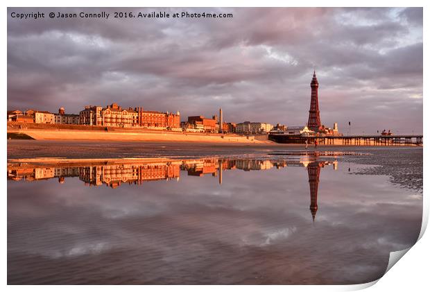 Blackpool Reflections Print by Jason Connolly