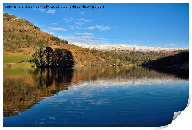 Rydal Water Reflections  Print by Jason Connolly