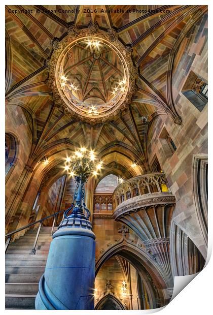 The Rylands Library, Manchester Print by Jason Connolly