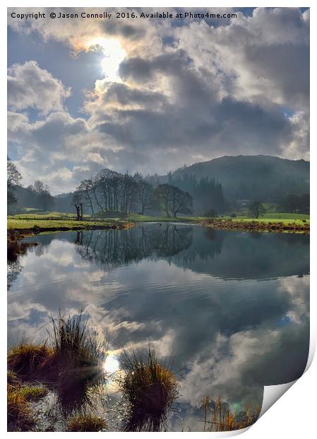 River Brathay Reflections Print by Jason Connolly