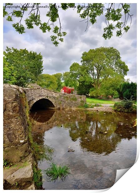Malham Beck Reflections Print by Jason Connolly