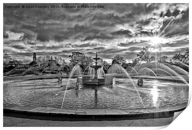 Stanley Park Fountains Print by Jason Connolly