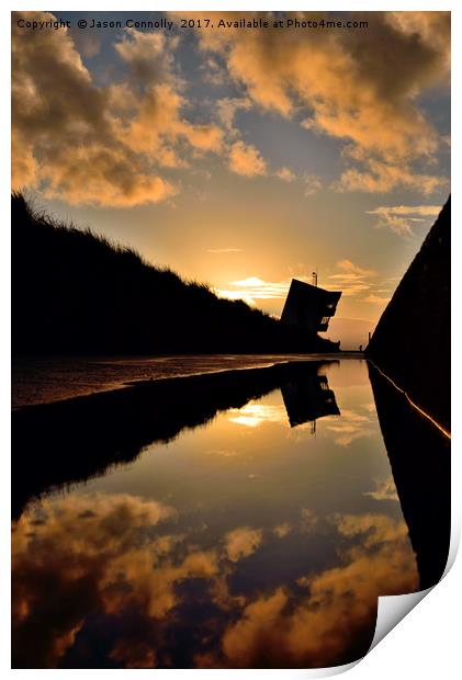 Rossall Point Reflections Print by Jason Connolly