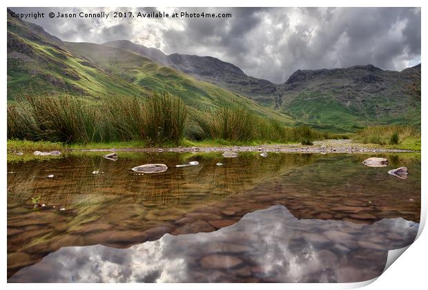 Mickleden Reflections Print by Jason Connolly